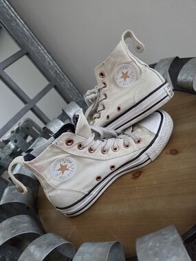Converse Cream High Top Sneakers - Vintage